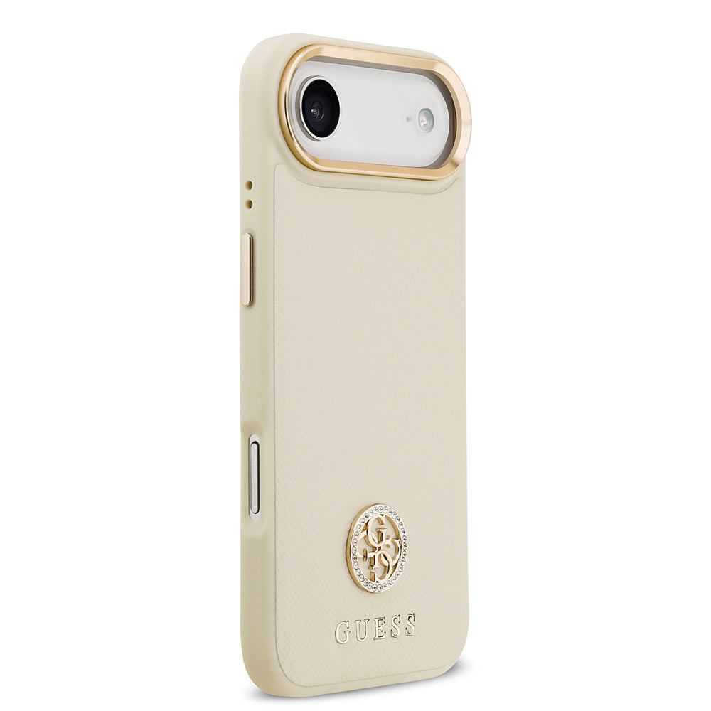 iPhone 17 Air Kılıf Guess Orjinal Lisanslı M-safe Şarj Özellikli Grained Yazı ve Taşlı 4G Logolu Kılıf iPhone 17 Air Kılıf Guess Orjinal Lisanslı M-safe Şarj Özellikli Grained Yazı ve Taşlı 4G Logolu Kılıf